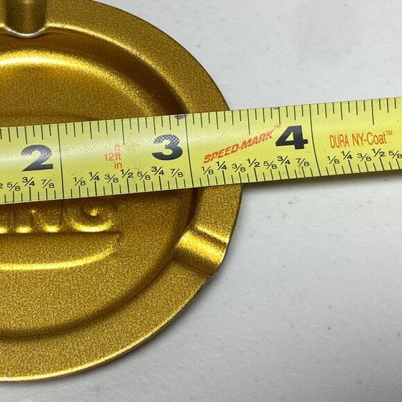 Vintage Burger King Goldtone Metal Ashtray Set Of 4 - Picture 3 of 8